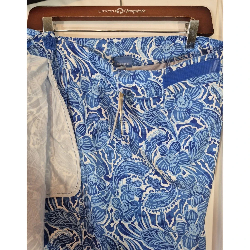 RipSkirt Hawaii Length 3 Wrap Skirt Large Happy Blues New w/Tags
